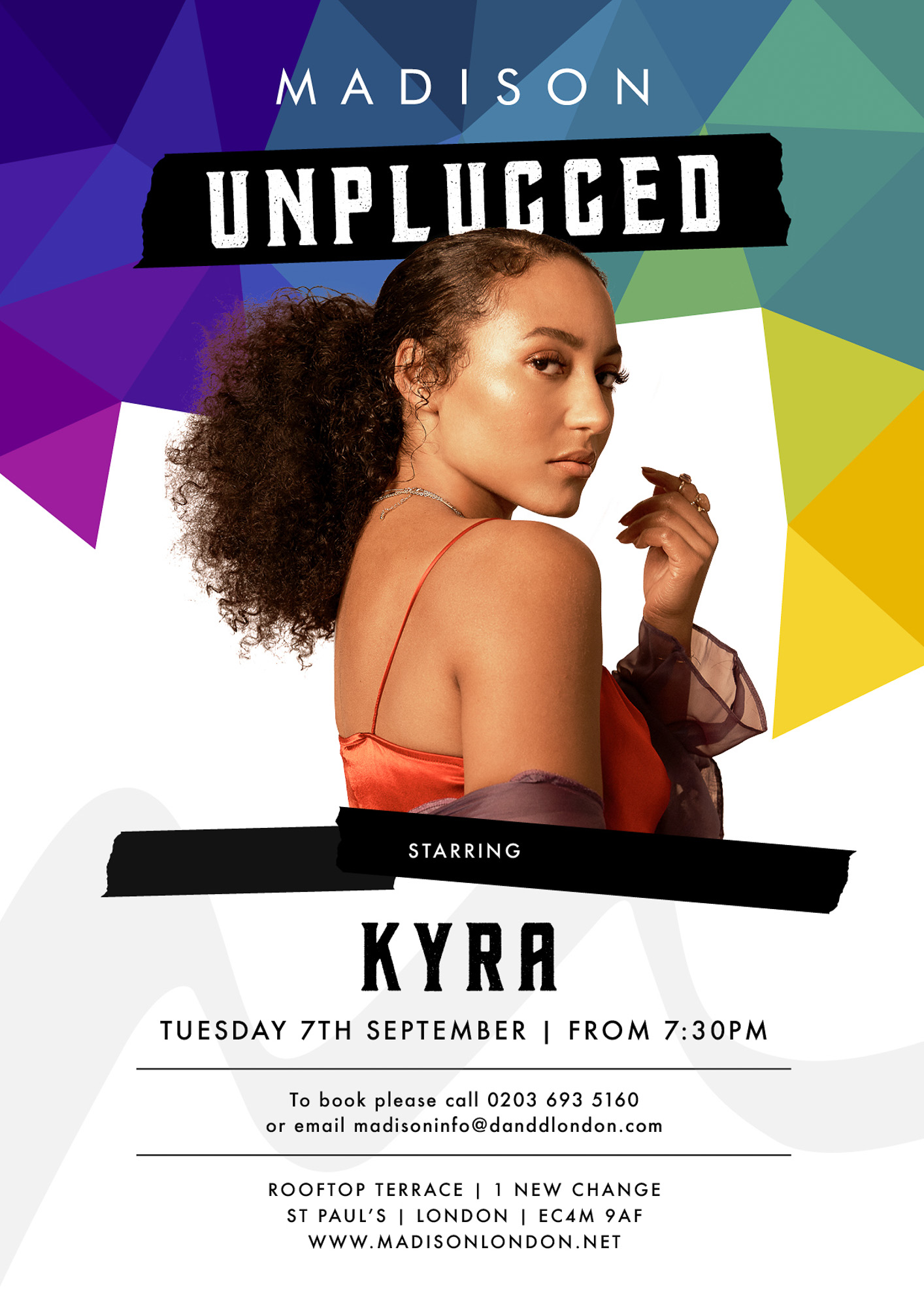 Kyra performing at Madison Unplugged Sundays in London