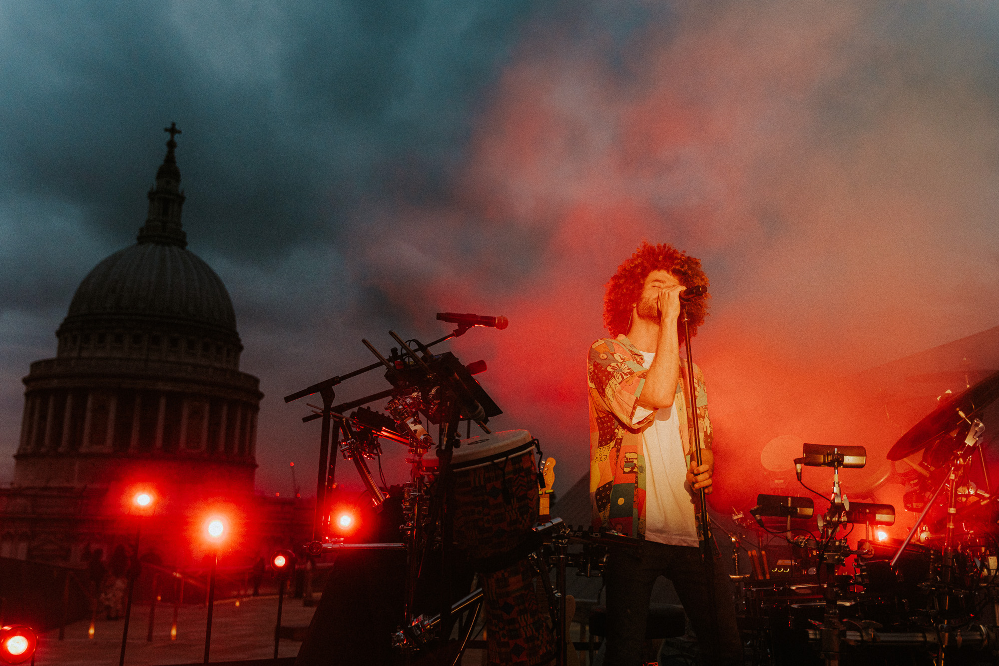 Youngr performing live at an event in London